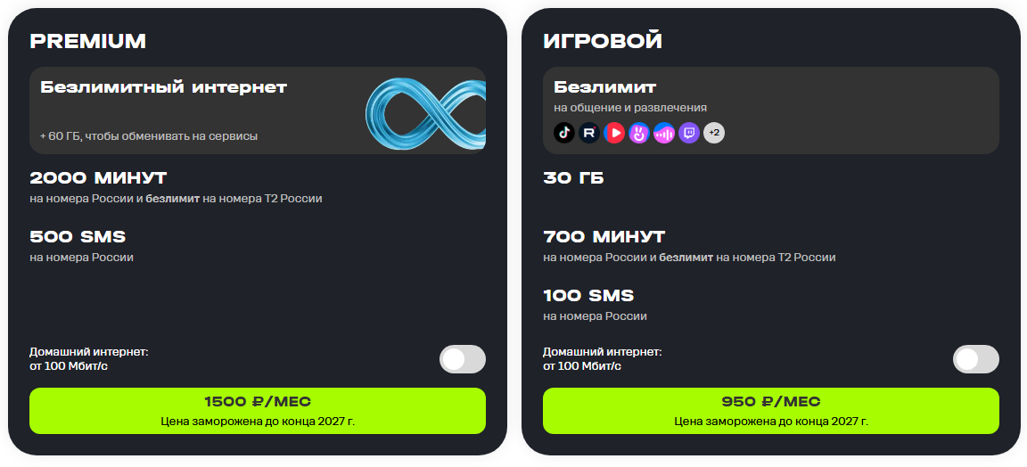 Тарифы Т2 с дополнительными возможностями для жителей Хабаровска, краткое описание Тарифы Т2 с дополнительными возможностями для жителей Хабаровска, краткое описание
